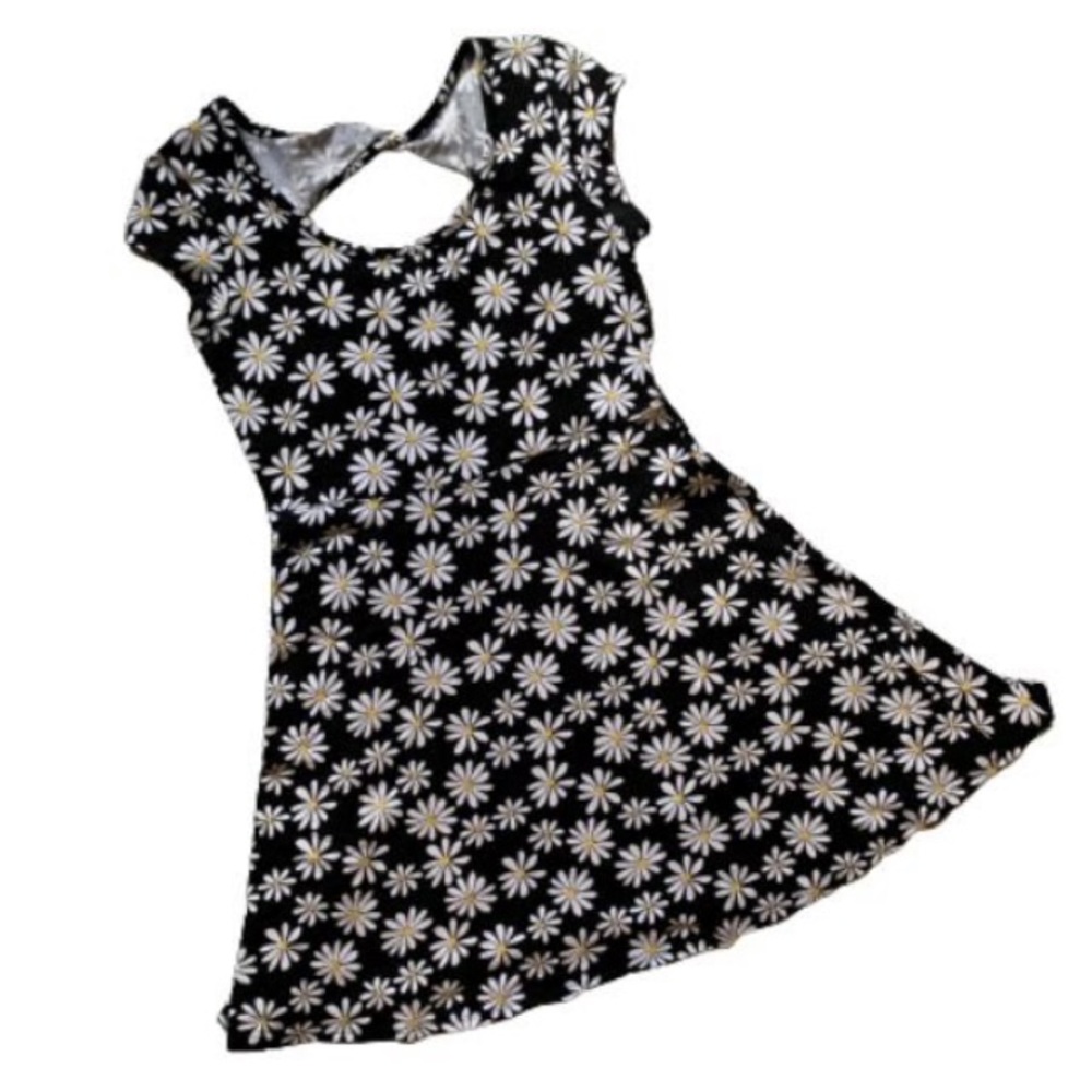Joe B Daisy Skater Dress With Open Back Detail